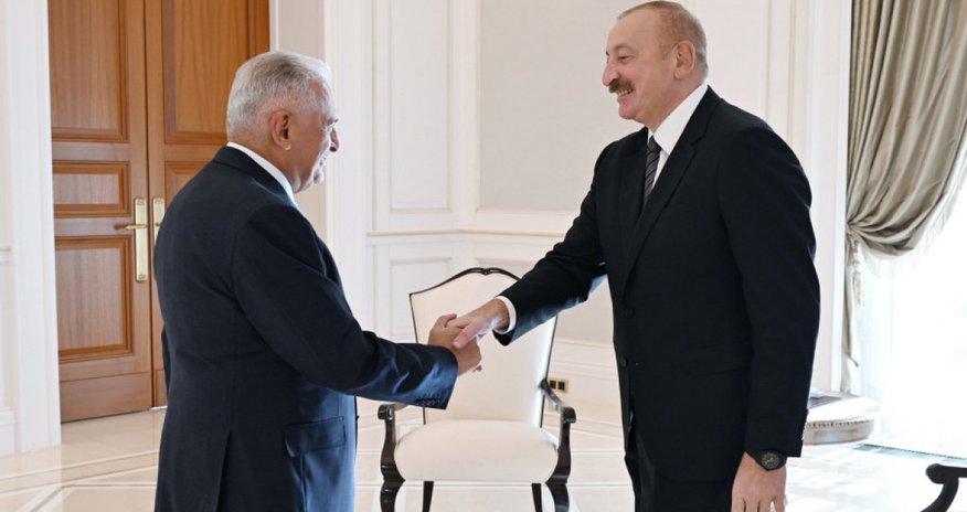 Əliyev Türk Dövlətləri Təşkilatının Ağsaqqallar Şurasının sədri Binəli Yıldırımı qəbul edib Əliyev Türk Dövlətləri Təşkilatının Ağsaqqallar Şurasının sədri Binəli Yıldırımı qəbul edib