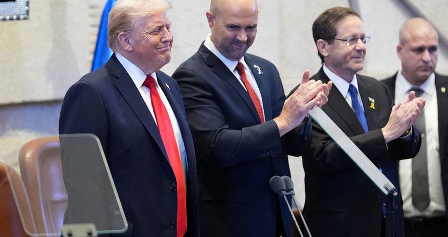 Israeli lawmaker interrupts Trump speech in Knesset Israeli lawmaker interrupts Trump speech in Knesset