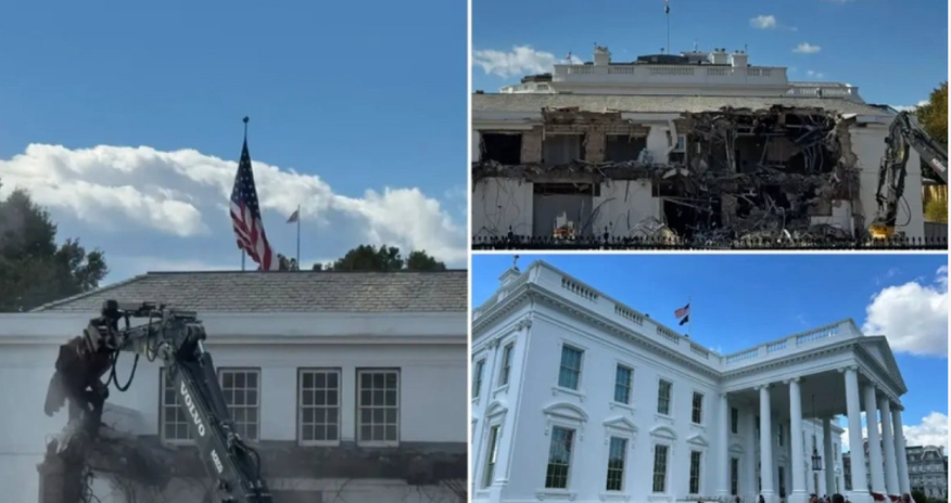 Trump begins demolition of White House East Wing to build new ballroom Trump begins demolition of White House East Wing to build new ballroom