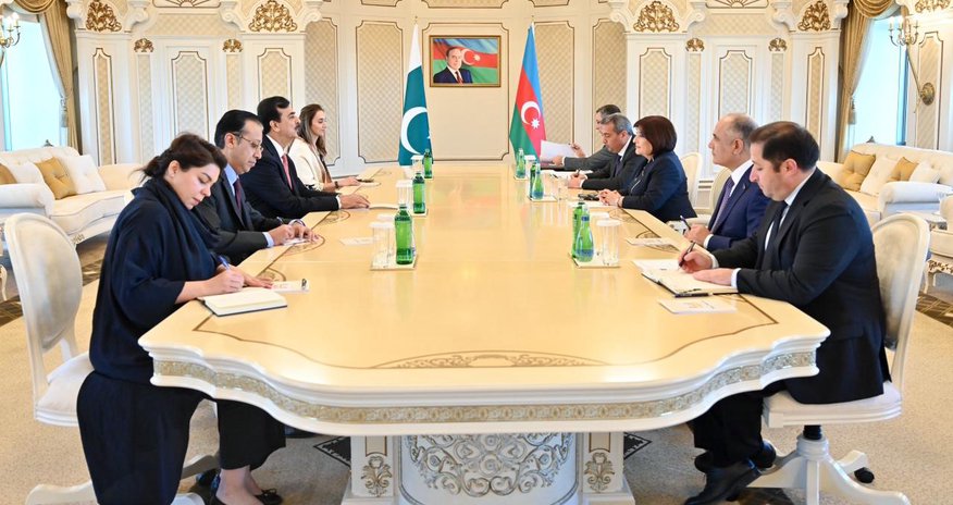 Sahibə Qafarova Pakistan Senatının sədri ilə görüşüb Sahibə Qafarova Pakistan Senatının sədri ilə görüşüb