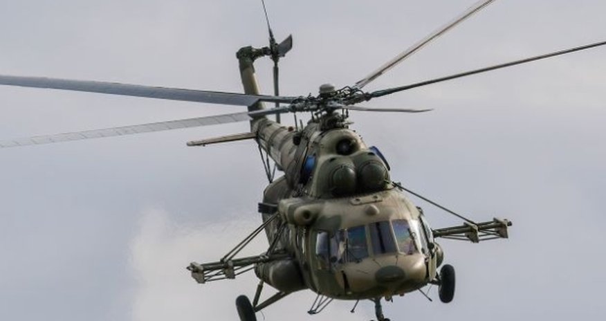 Украинский дрон сбил российский Ми-8 Украинский дрон сбил российский Ми-8
