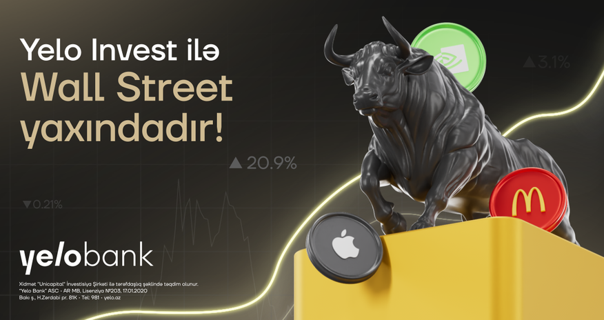 Yelo Invest ilə ABŞ birjalarına rahat çıxış əldə et! Yelo Invest ilə ABŞ birjalarına rahat çıxış əldə et!
