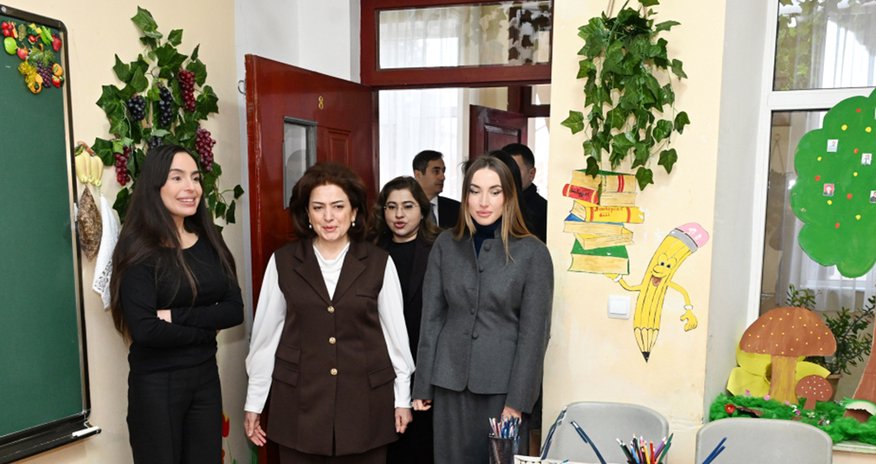 Leyla və Alena Əliyevalar Gəncədə xüsusi ümumtəhsil məktəbində Leyla və Alena Əliyevalar Gəncədə xüsusi ümumtəhsil məktəbində