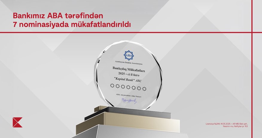 Kapital Bank awarded in 7 nominations Kapital Bank awarded in 7 nominations