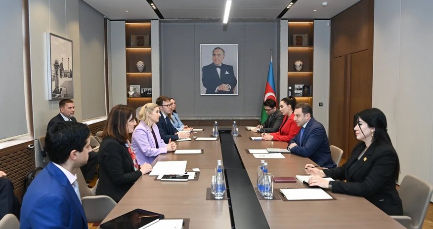 Nazir müavini ABŞ Dövlət Departamentinin nümayəndələri ilə Strateji Tərəfdaşlıq Xartiyasını müzakirə edib Nazir müavini ABŞ Dövlət Departamentinin nümayəndələri ilə Strateji Tərəfdaşlıq Xartiyasını müzakirə edib