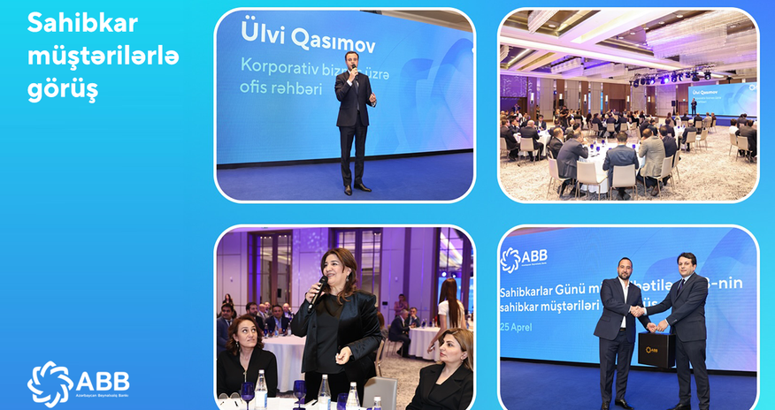 ABB Sahibkarlar Gününü müştəriləri
ilə qeyd etdi! ABB Sahibkarlar Gününü müştəriləri
ilə qeyd etdi!