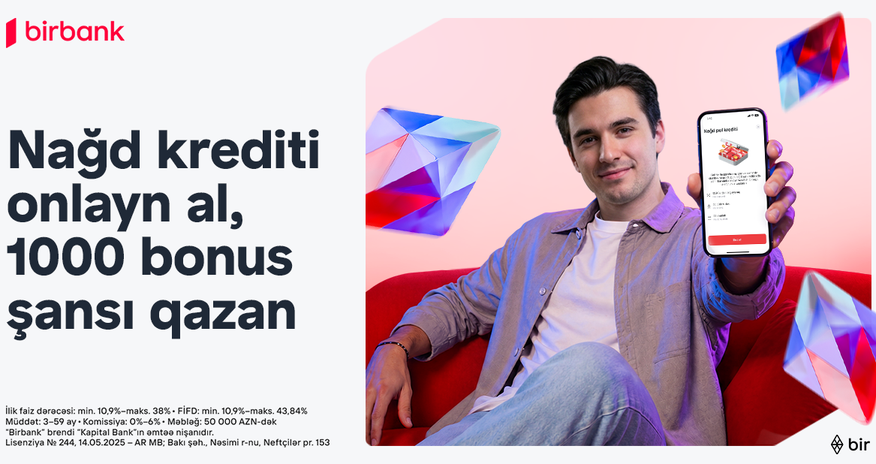 Apply for an online cash loan with Birbank and get a chance to win 1000 bonuses Apply for an online cash loan with Birbank and get a chance to win 1000 bonuses