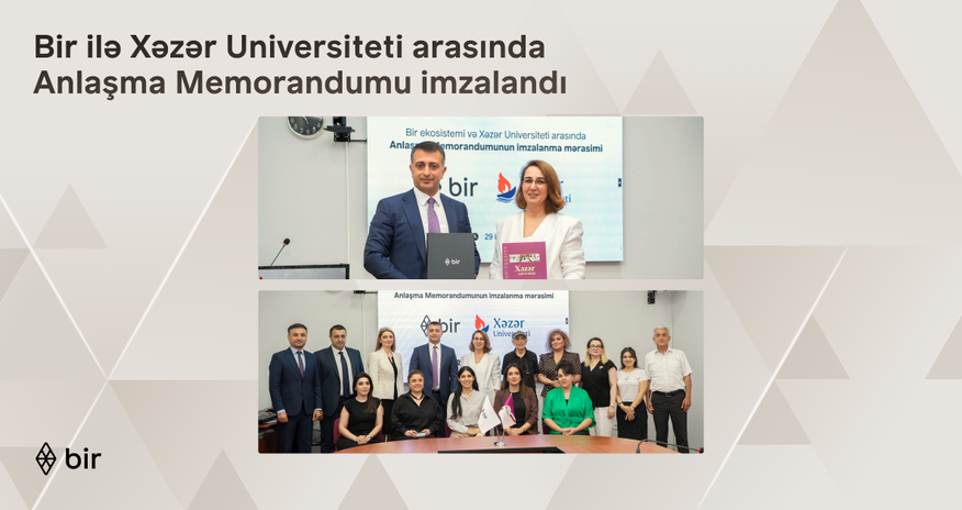 Bir və Xəzər Universiteti gələcəyin peşəkarları üçün güclərini birləşdirir Bir və Xəzər Universiteti gələcəyin peşəkarları üçün güclərini birləşdirir