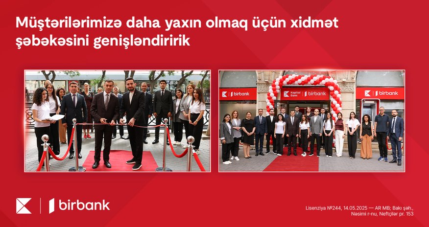 Kapital Bank 116 filial, 51 şöbə və 1274 ATM ilə ölkənin ən böyük xidmət şəbəkəsinə malik bankıdır Kapital Bank 116 filial, 51 şöbə və 1274 ATM ilə ölkənin ən böyük xidmət şəbəkəsinə malik bankıdır