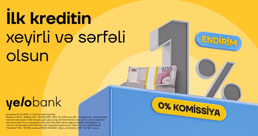 Discount campaign on first-time loans at Yelo Bank extended! Discount campaign on first-time loans at Yelo Bank extended!