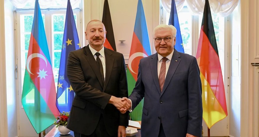Azərbaycan və Almaniya prezidentlərinin təkbətək görüşü keçirilir Azərbaycan və Almaniya prezidentlərinin təkbətək görüşü keçirilir