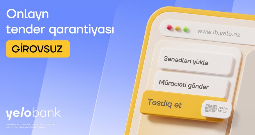 New feature in Yelo Internet Banking: Unsecured tender guarantee! New feature in Yelo Internet Banking: Unsecured tender guarantee!