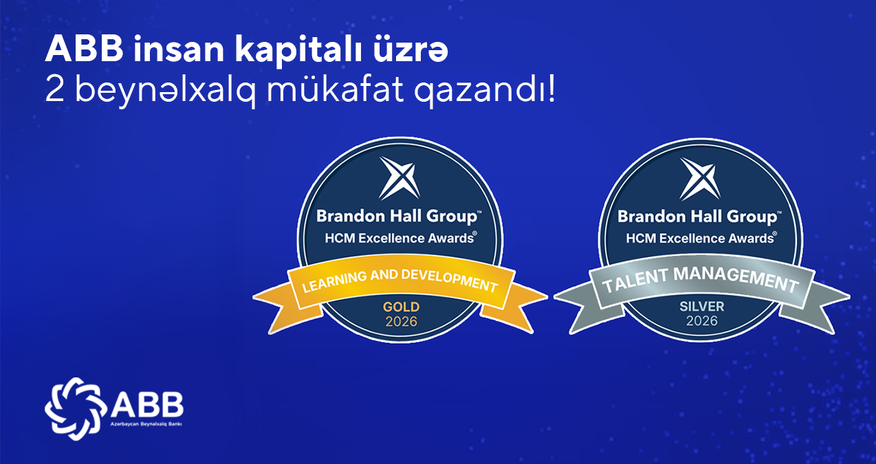 ABB insan kapitalının idarə olunması sahəsində daha 2nüfuzlu beynəlxalq mükafat qazandı! ABB insan kapitalının idarə olunması sahəsində daha 2nüfuzlu beynəlxalq mükafat qazandı!