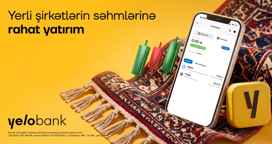 Yelo Invest ilə yerli şirkətlərin səhmlərinə yatırım etmək indi daha əlçatandır! Yelo Invest ilə yerli şirkətlərin səhmlərinə yatırım etmək indi daha əlçatandır!