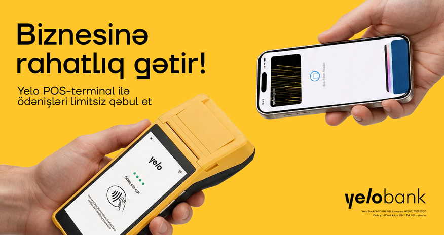 Accept unlimited payments with Yelo POS terminal! Accept unlimited payments with Yelo POS terminal!