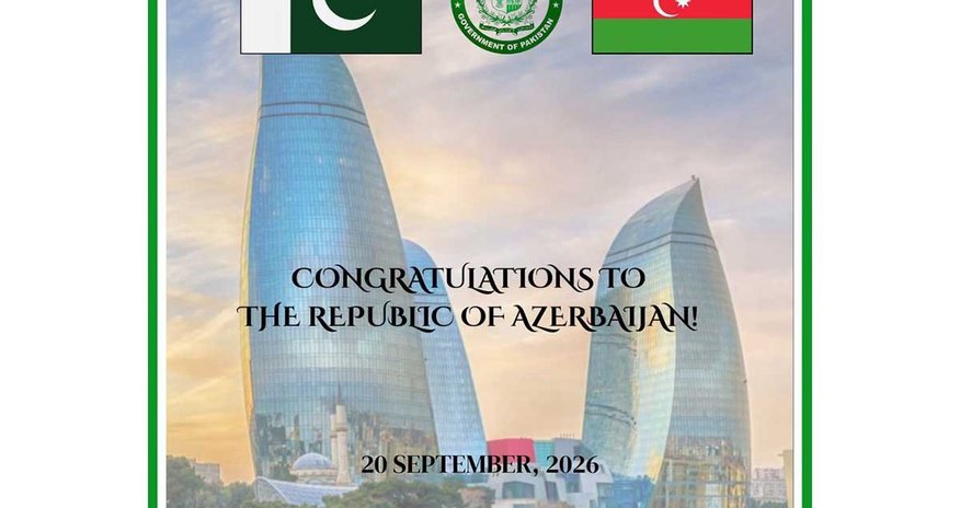 Pakistan XİN Azərbaycanın Dövlət Suverenliyi Gününü təbrik edib Pakistan XİN Azərbaycanın Dövlət Suverenliyi Gününü təbrik edib
