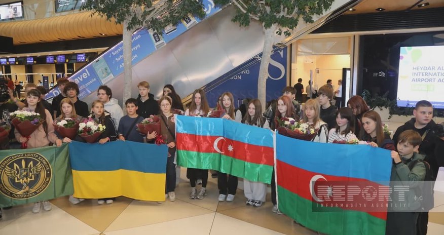 Еще 30 детей из Украины привезли в Азербайджан для реабилитации Еще 30 детей из Украины привезли в Азербайджан для реабилитации