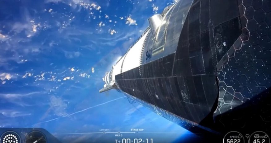 SpaceX впервые выводит на орбиту гигантскую ракету Starship SpaceX впервые выводит на орбиту гигантскую ракету Starship
