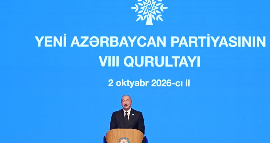 Bakıda YAP-ın VIII Qurultayı keçirilir - Prezident çıxış edir Bakıda YAP-ın VIII Qurultayı keçirilir - Prezident çıxış edir