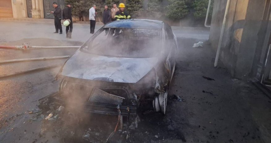 School principal's car torched in Garadagh School principal's car torched in Garadagh