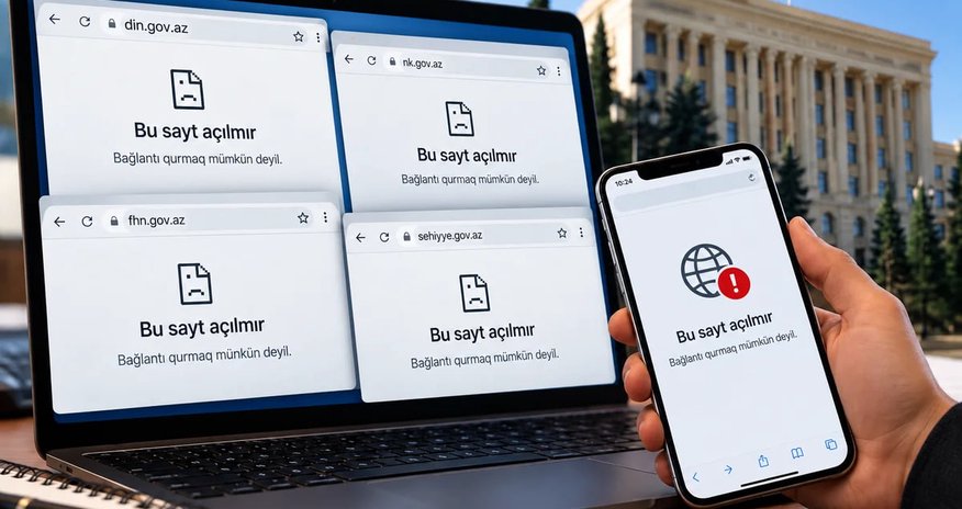 Azərbaycanda bir sıra dövlət qurumlarının rəsmi saytları açılmır Azərbaycanda bir sıra dövlət qurumlarının rəsmi saytları açılmır